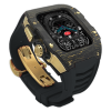 Gold carbon fiber colored case - Black Stap