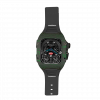 Green carbon fiber colored case - Black Strap