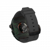 Green carbon fiber colored case - Black Strap