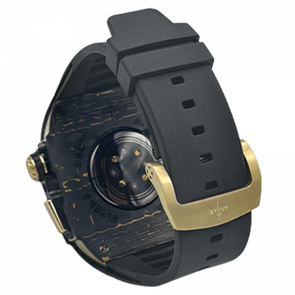 Gold carbon fiber colored case - Black Stap