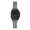 Gold carbon fiber colored case - Gray Strap