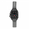 Silver carbon fiber colored case - Gray Strap