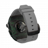 Green carbon fiber colored case - Gray Strap
