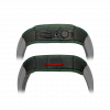 Green carbon fiber colored case - Gray Strap