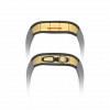 Gold carbon fiber colored case - Gray Strap