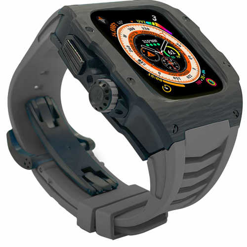 Carbon fiber case - Gray Strap