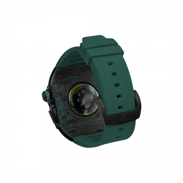 Green carbon fiber colored case - Green Strap