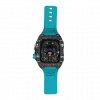 Silver carbon fiber colored case - LightBlue Strap