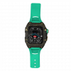 Gold carbon fiber colored case - LightGreen Strap