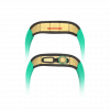 Gold carbon fiber colored case - LightGreen Strap