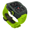 Green carbon fiber colored case - Lime green Strap
