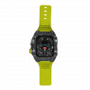 Silver carbon fiber colored case - Lime Strap
