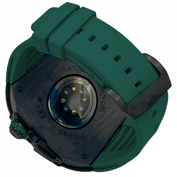 carbon fiber case - Green Strap