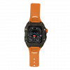 Gold carbon fiber colored case - Orange Strap