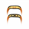 Gold carbon fiber colored case - Orange Strap