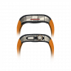 Silver carbon fiber colored case - Orange Strap