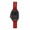 Silver carbon fiber colored case - Red Strap