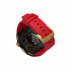 Gold carbon fiber colored case - Red Strap