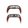 Silver carbon fiber colored case - Red Strap