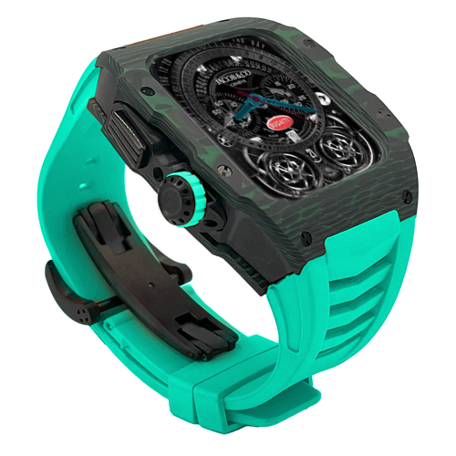 Green carbon fiber colored case - Tiffany Strap