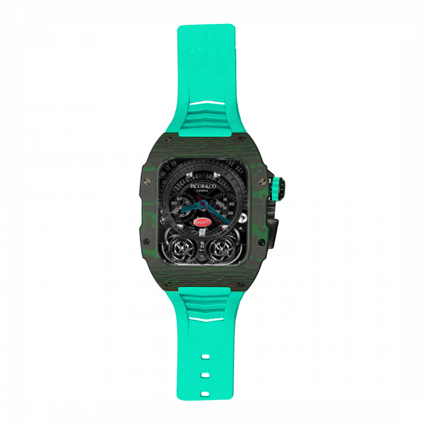 Green carbon fiber colored case - Tiffany Strap