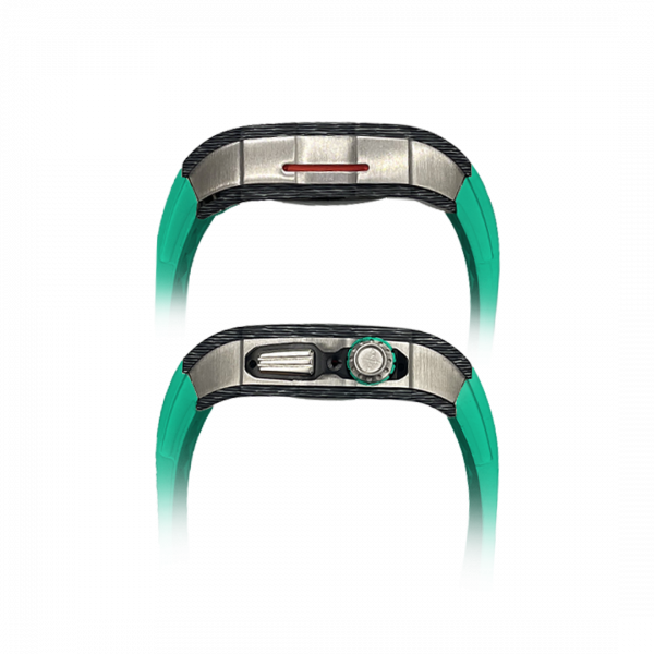 Silver carbon fiber colored case - Tiffany Strap