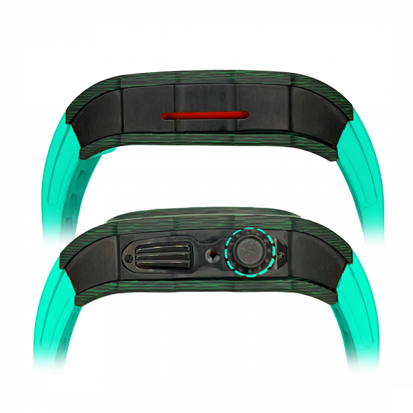 Green carbon fiber colored case - Tiffany Strap