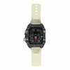 Silver carbon fiber colored case - White Strap