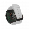 Green carbon fiber colored case - White Strap