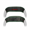 Green carbon fiber colored case - White Strap
