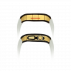 Gold carbon fiber colored case - White Strap