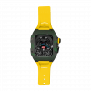 Green carbon fiber colored case - Yellow Strap