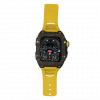 Gold carbon fiber colored case - yellow Strap