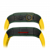 Green carbon fiber colored case - Yellow Strap