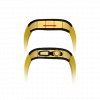 Gold carbon fiber colored case - yellow Strap