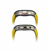 Silver carbon fiber colored case - Yellow Strap