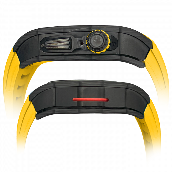 carbon fiber case - Yellow Strap