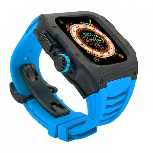 Carbon fiber case - Blue Strap