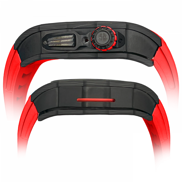 carbon fiber case - Red Strap